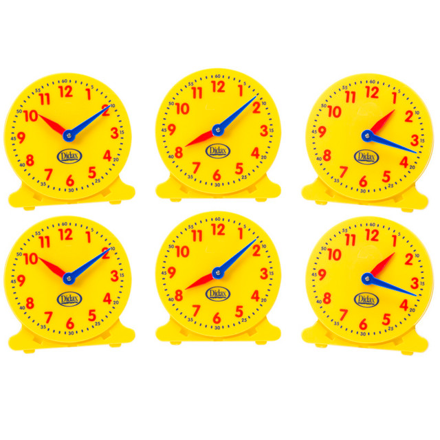 DIDAX Didax® 5" Student Clocks, Set of 6