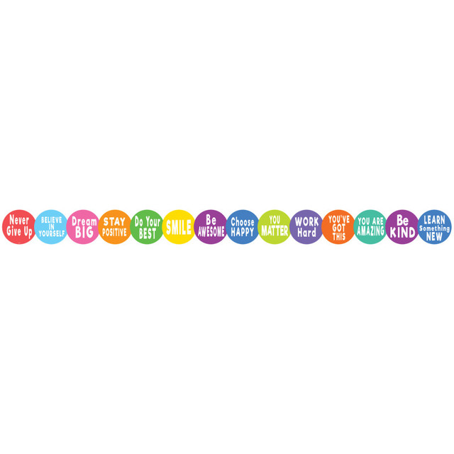 TEACHER CREATED RESOURCES Teacher Created Resources® Colorful Positive Sayings Border Trim, 35 Feet