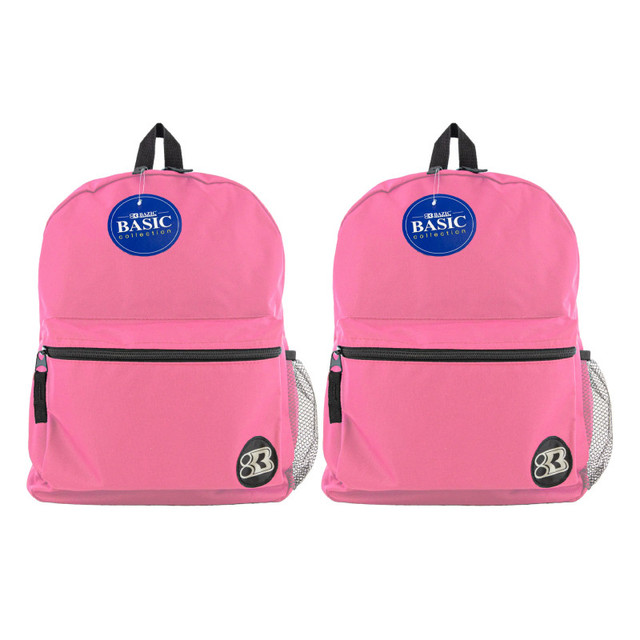 BAZIC PRODUCTS BAZIC Products® Basic Backpack 16" Fuchsia, Pack of 2