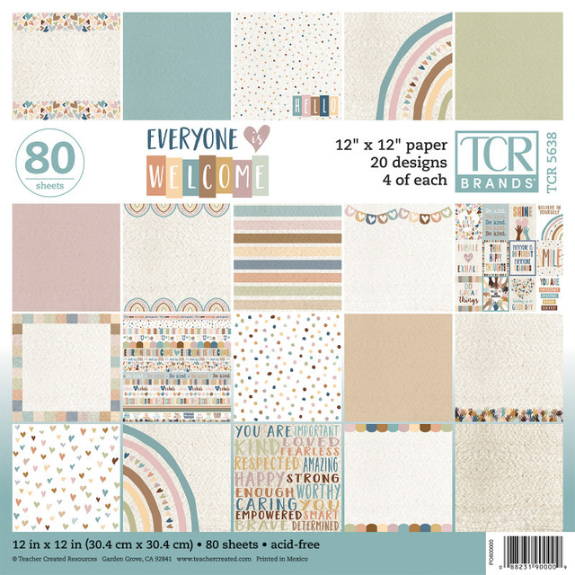 TEACHER CREATED RESOURCES Teacher Created Resources® Everyone Is Welcome Project Paper Book, 12" x 12", 80 Sheets