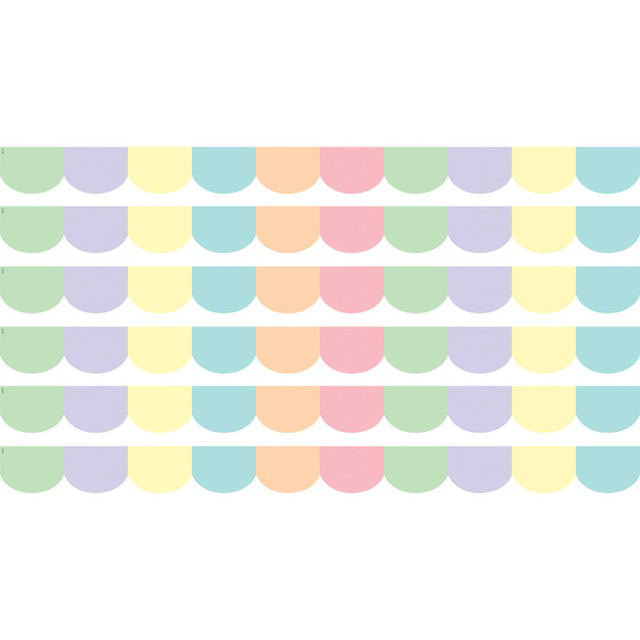TEACHER CREATED RESOURCES Teacher Created Resources® Pastel Pop Scalloped Border Trim, 35 Feet Per Pack, 6 Packs