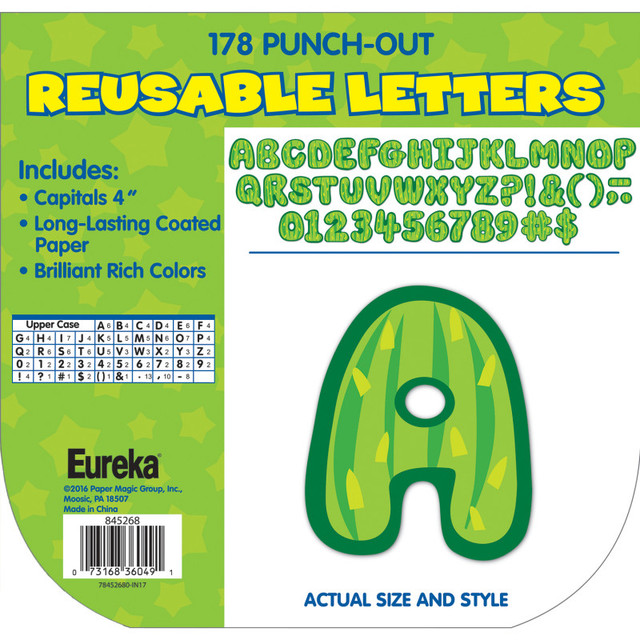 EUREKA Eureka® A Sharp Bunch Cactus Letters Deco 4" Letters, 178 Characters