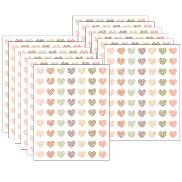 TEACHER CREATED RESOURCES Teacher Created Resources® Terrazzo Tones Hearts Mini Stickers, 378 Per Pack, 12 Packs