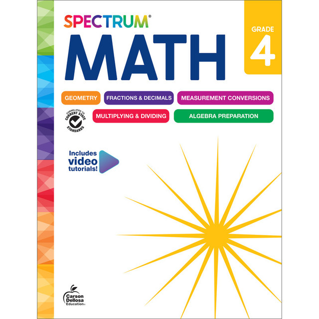CARSON DELLOSA EDUCATION Spectrum® Spectrum Math Workbook, Grade 4