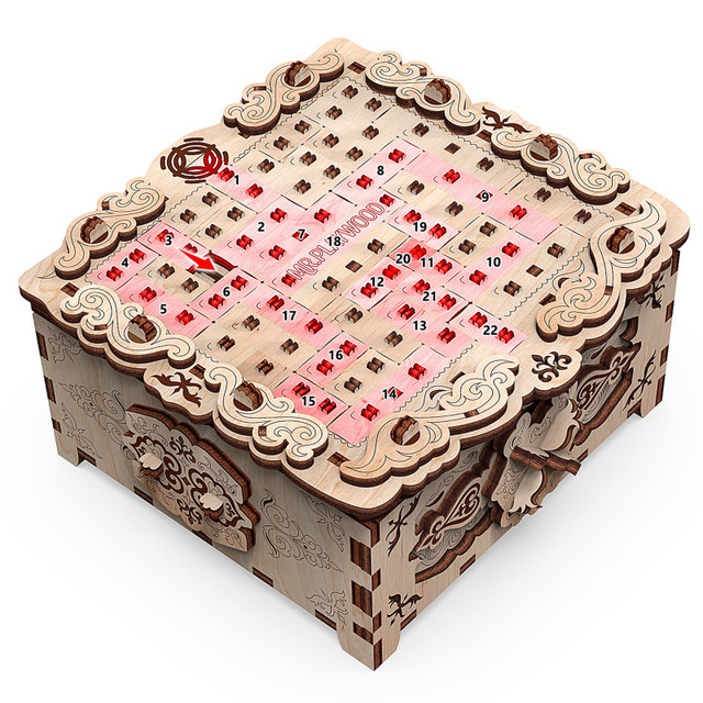 ARTVENTURE LLC Mr.PLAYWOOD Secret Box Floral Fantasy 3D Wooden STEM Puzzle