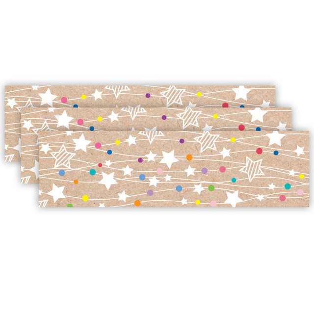 CREATIVE TEACHING PRESS Creative Teaching Press® Krafty Pop Colorful Kraft Stars on Strings EZ Border, 48 Feet Per Pack, 3 Packs