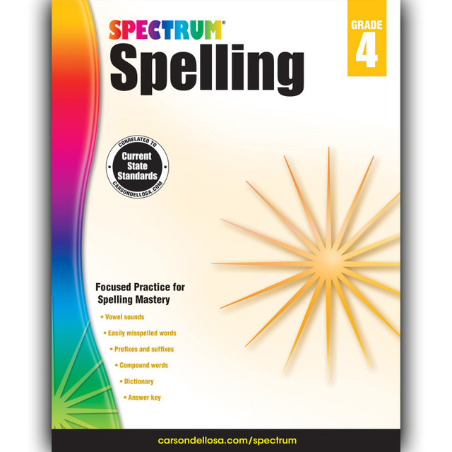 CARSON DELLOSA EDUCATION Spectrum® Spelling Workbook, Grade 4, Paperback