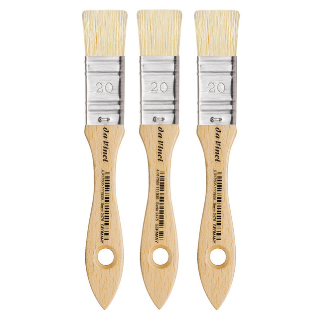 GREGORY DANIELS FINE ARTS INC da Vinci MAESTRO2 Mottler Brush, Natural Bristle, Acrylic & Oil, Flat, Series 2475, Size 20, Pack of 3
