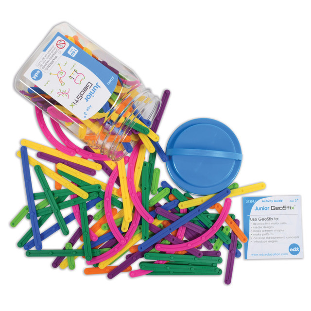 LEARNING ADVANTAGE edxeducation® Junior GeoStix - Mini Jar - Set of 160