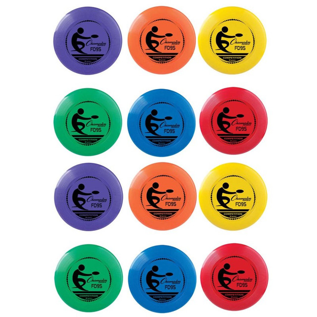 CHAMPION SPORTS Champion Sports Competition Plastic Disc, 95 Gram, Pack of 12
