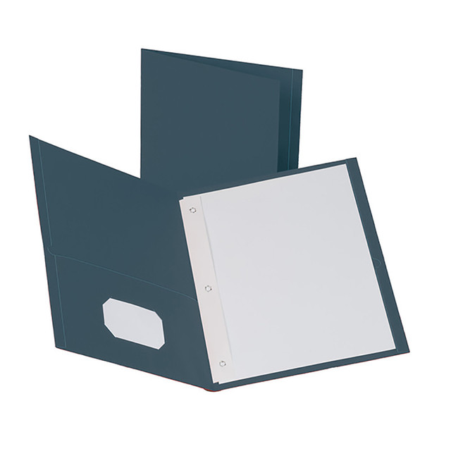 TOPS PRODUCTS Oxford® Twin Pocket Folders with Fasteners, Dark Blue, Box of 25