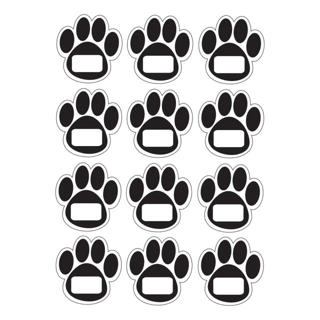 ASHLEY PRODUCTIONS Ashley Productions® Die-Cut Magnetic Black Paw Prints, 12 Pieces