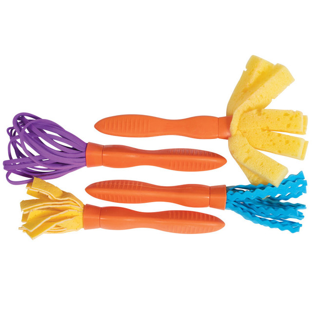 LEARNING ADVANTAGE READY 2 LEARN™ Triangle Grip Mini Texture Wands - Set 1 - Set of 4