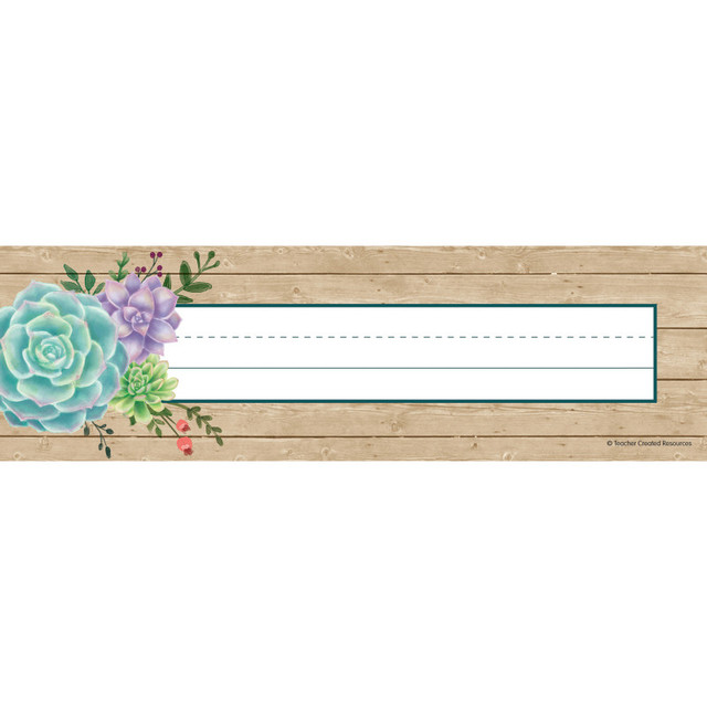 TEACHER CREATED RESOURCES Teacher Created Resources® Rustic Bloom Name Plates, Pack of 36