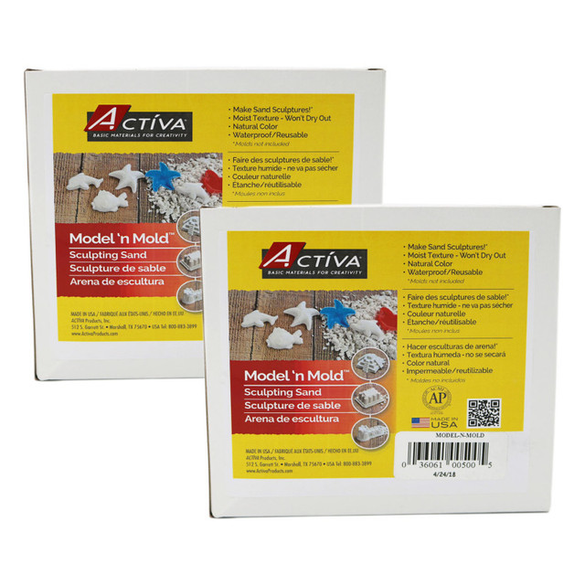 ACTIVA PRODUCTS ACTÍVA Model 'n Mold™ Sculpting Sensory Sand, 3 lbs. Per Pack, 2 Packs