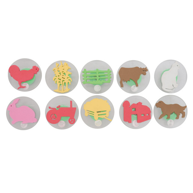 LEARNING ADVANTAGE READY 2 LEARN™ Giant Stampers - Farm Adventure - Set of 10