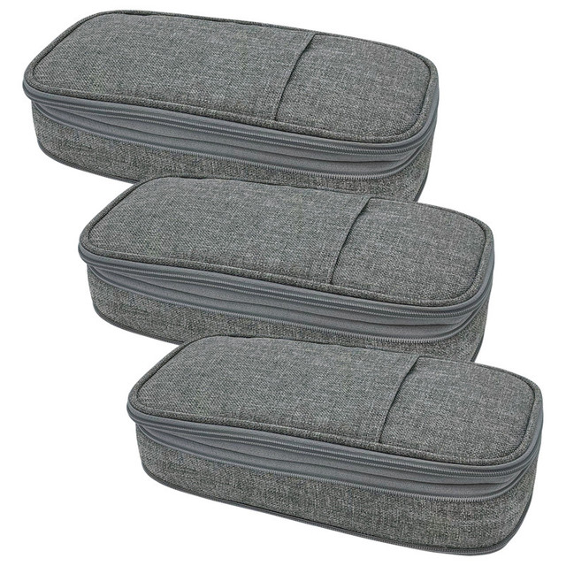 TEACHER CREATED RESOURCES Teacher Created Resources® Gray Pencil Case, Pack of 3