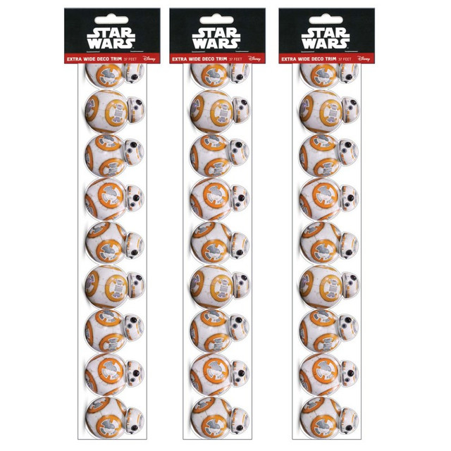 EUREKA Eureka® Star Wars™ BB-8 Extra Wide Die-Cut Deco Trim®, 37 Feet Per Pack, 3 Packs