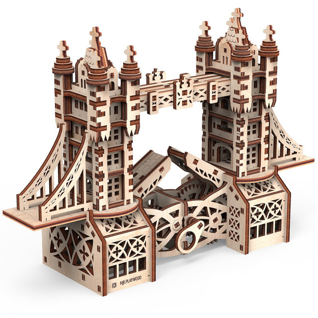 ARTVENTURE LLC Mr.PLAYWOOD Tower Bridge S 3D Wooden STEM Model ARTVENTURE LLC Mr.PLAYWOOD Tower Bridge S 3D Wooden STEM Model