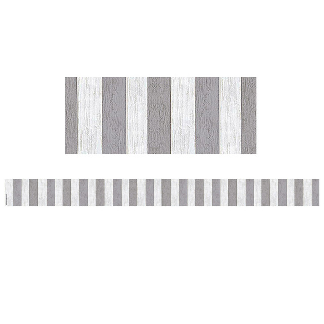 TEACHER CREATED RESOURCES Teacher Created Resources® Modern Farmhouse Gray Stripes Straight Border Trim, 35 Feet
