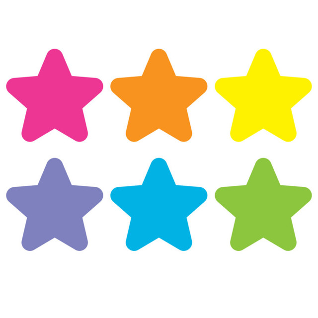 TEACHER CREATED RESOURCES Teacher Created Resources® Spot On® Floor Markers, Bright Stars, 4" Carpet