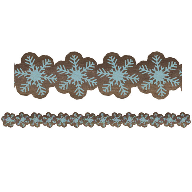 TEACHER CREATED RESOURCES Teacher Created Resources® Home Sweet Classroom Snowflakes Die-Cut Border Trim, 35 Feet Per Pack, 6 Packs