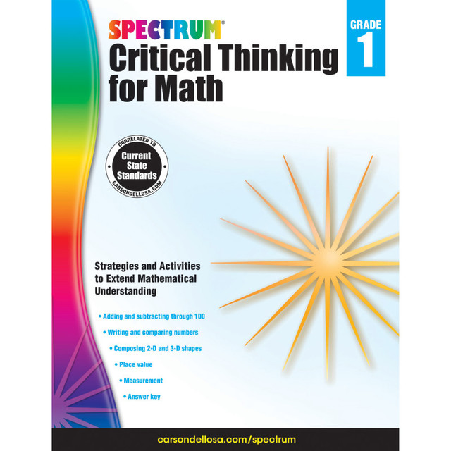 CARSON DELLOSA EDUCATION Spectrum® Critical Thinking for Math Workbook, Grade 1, Paperback