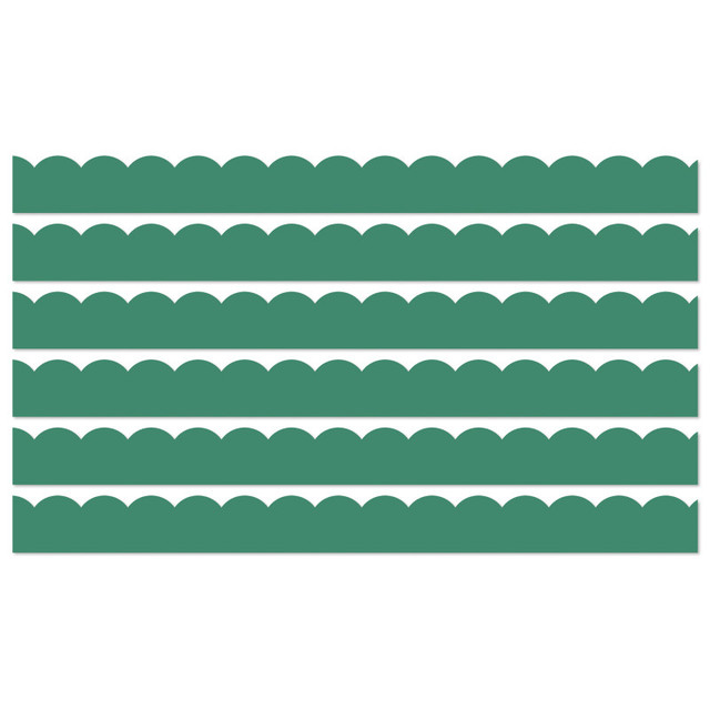 CARSON DELLOSA EDUCATION Carson Dellosa Education Grow Together Jade Green Scalloped Borders, 39 Feet Per Pack, 6 Packs