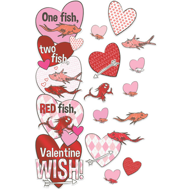 EUREKA Eureka® Dr. Seuss™ One Fish, Two Fish Valentine's Day Wish All-In-One Door Decor Kit
