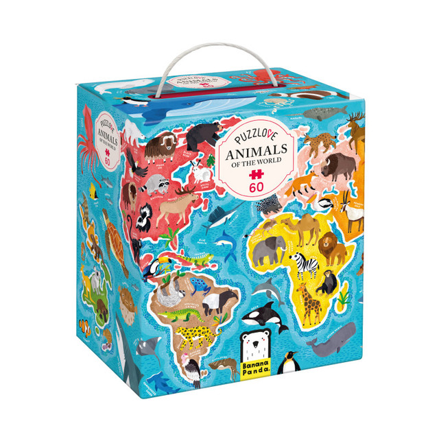 BANANA PANDA Banana Panda Puzzlove, Animals of The World, Ages 4+