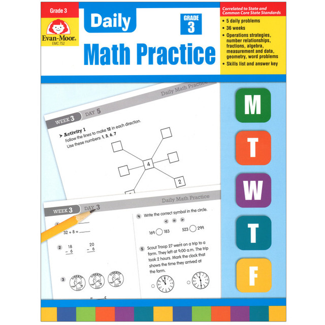 CARSON DELLOSA EDUCATION Evan-Moor Educational Publishers Daily Common Core Math Practice, Grade 3