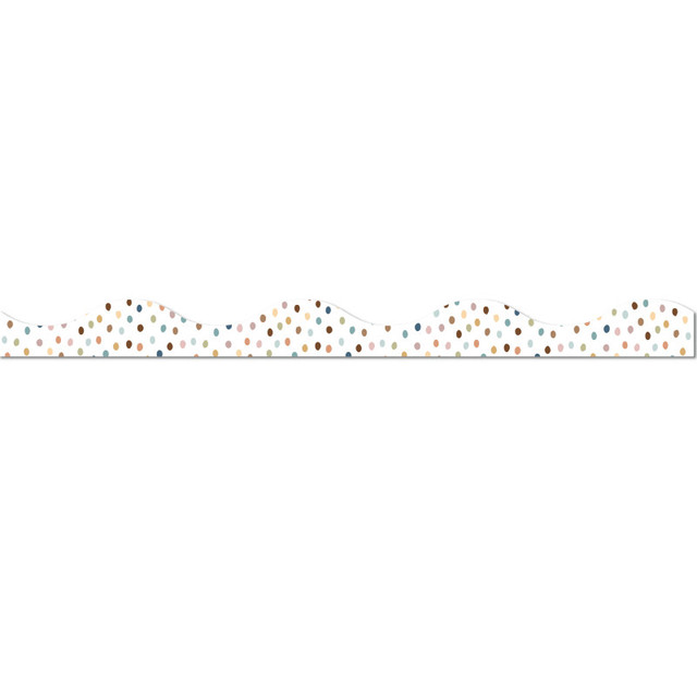ASHLEY PRODUCTIONS Ashley Productions® Magnetic Scallop Border, 12" x 1", Everyone is Welcome Painted Dots, 12 Pieces