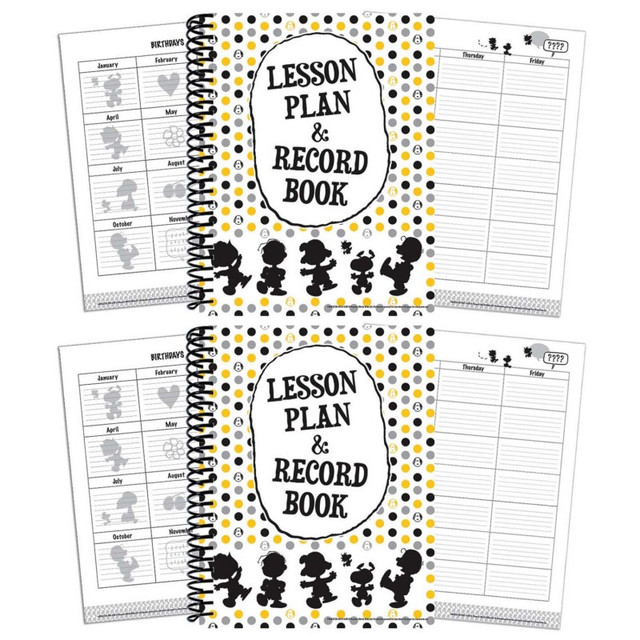 EUREKA Eureka® Peanuts® Touch of Class Lesson Plan & Record Book, Pack of 2