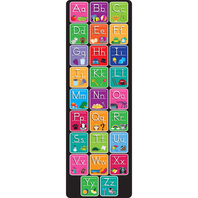 ASHLEY PRODUCTIONS Ashley Productions® Smart Poly™, The Original Fun Mat™, Mat Runner, 15.5" x 47", Alphabet and Matching Pictures