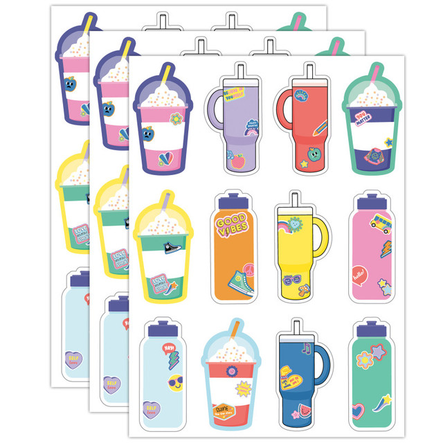 CARSON DELLOSA EDUCATION Carson Dellosa Education We Stick Together Cups & Water Bottles Cut-Outs, 36 Per Pack, 3 Packs