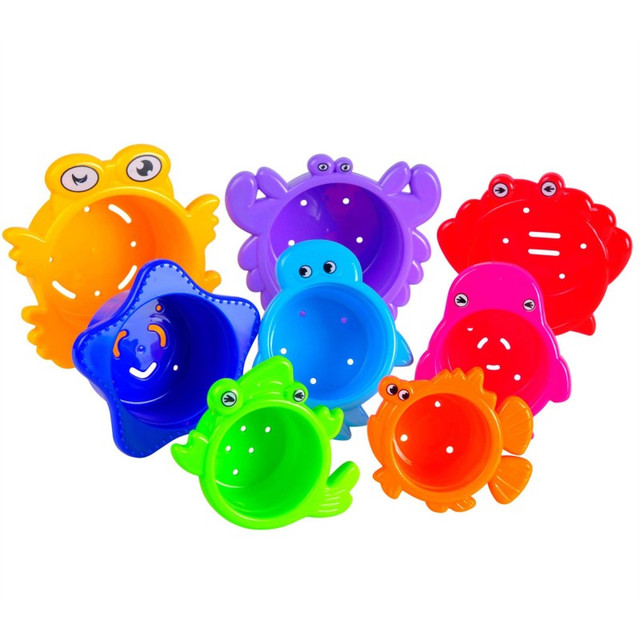 EXTASTICKS LLC Extasticks Beautiful Colored Stacking Cups With Sea Animals