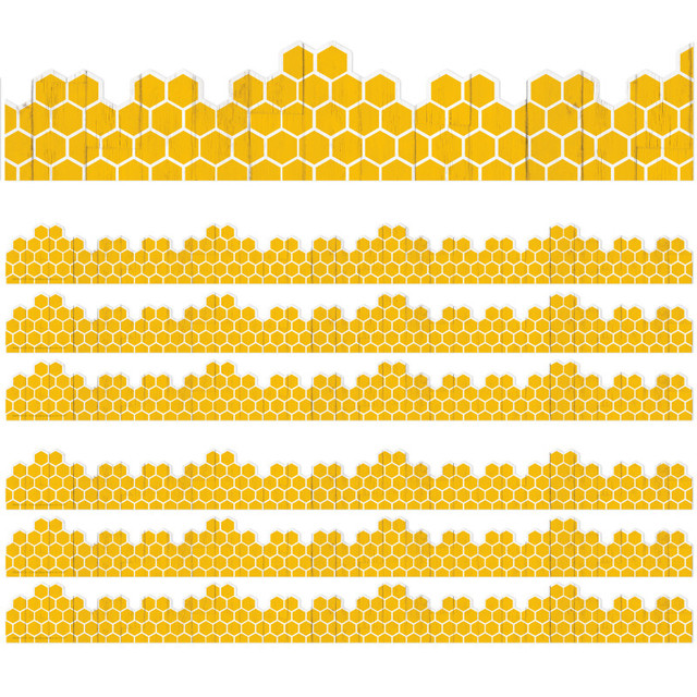 EUREKA Eureka® The Hive Honeycomb Extra Wide Deco Trim®, 37 Feet Per Pack, 6 Packs