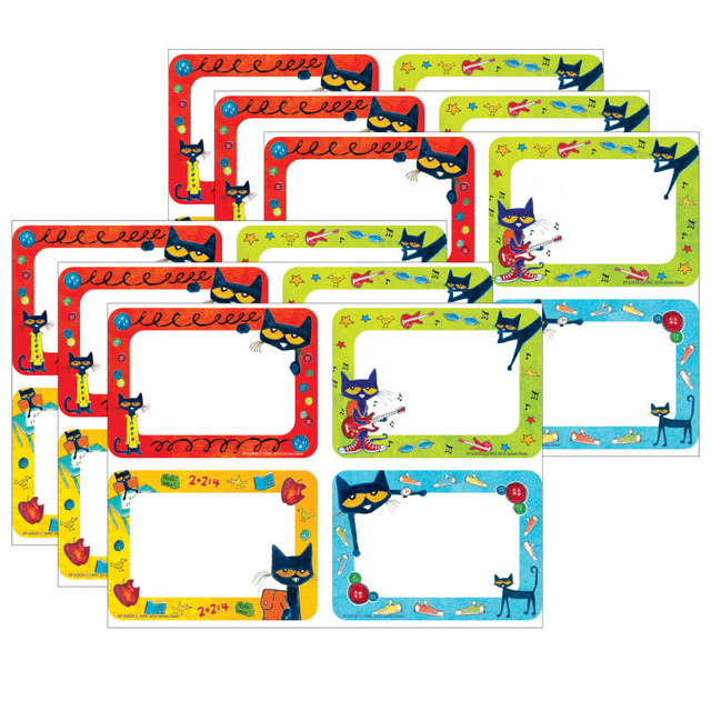 TEACHER CREATED RESOURCES Edupress™ Pete the Cat Name Tags/ Labels, 36 Per Pack, 6 Packs