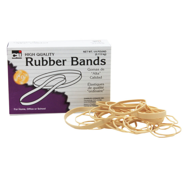 ADVANTUS Charles Leonard Rubber Bands, Assorted Sizes, 1/4 lb. Box