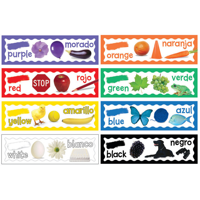 EUREKA Eureka® Colors Mini Bulletin Board Set, English-Spanish