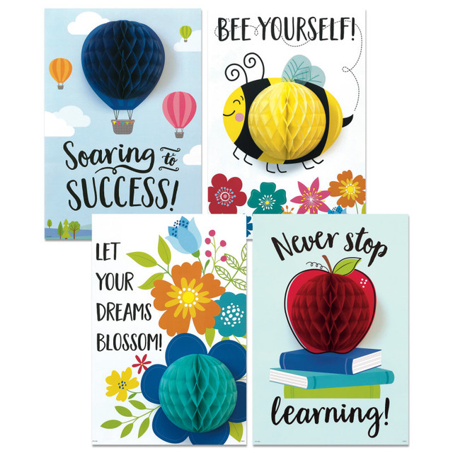 CREATIVE TEACHING PRESS Creative Teaching Press® 3D POP! Positive Mindset Inspire U™ 4-Poster Pack