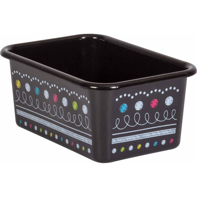 TEACHER CREATED RESOURCES Teacher Created Resources® Chalkboard Brights Small Plastic Storage Bin