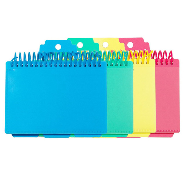 C-LINE PRODUCTS INC C-Line® Spiral Bound Index Card Notebook with Index Tabs, Assorted Tropic Tones Colors, 1 Each