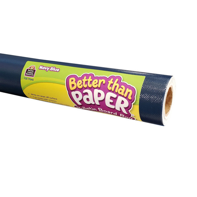 TEACHER CREATED RESOURCES Teacher Created Resources® Better Than Paper® Bulletin Board Roll, 4' x 12', Navy Blue, Pack of 4