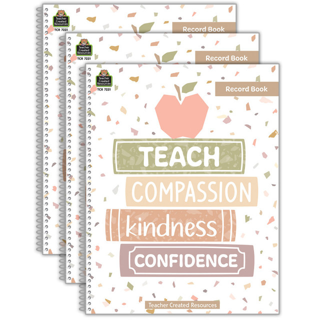 TEACHER CREATED RESOURCES Teacher Created Resources® Terrazzo Tones Record Book, Pack of 3