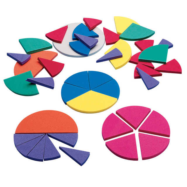 DIDAX Didax® Easyshapes Foam Fraction Circles, 51 pieces