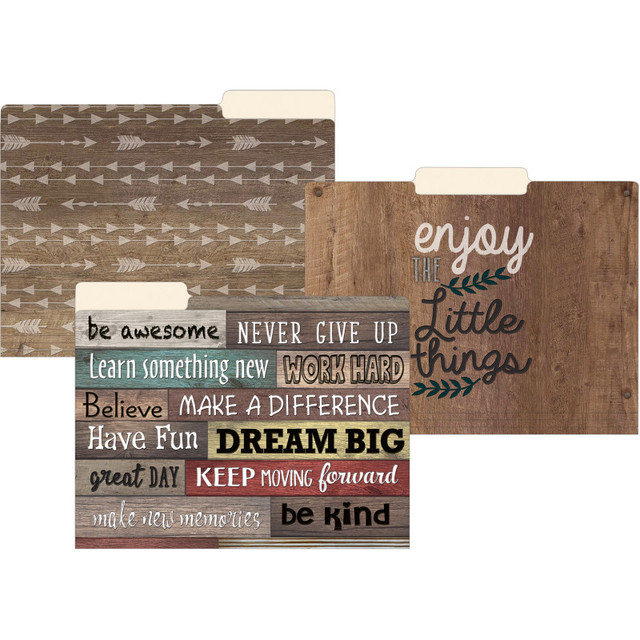 TEACHER CREATED RESOURCES Teacher Created Resources® Farmhouse Chic File Folders, Letter Size, Pack of 12