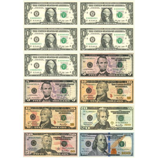 ASHLEY PRODUCTIONS Ashley Productions® Math Die-Cut Magnets, U.S. Dollars