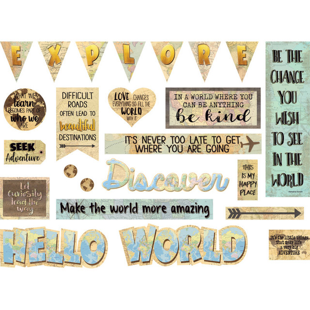 TEACHER CREATED RESOURCES Teacher Created Resources® Travel the Map Mini Bulletin Board Set