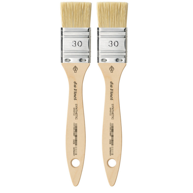 GREGORY DANIELS FINE ARTS INC da Vinci SYNTHETIC Mottler Brush, Natural Hog, Acrylic & Oil, Flat, Series 2429, Size 30, Pack of 2